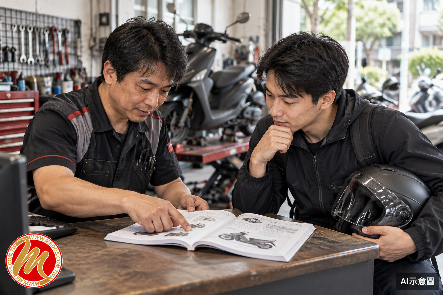 車款與用油要求，AI情境示意圖